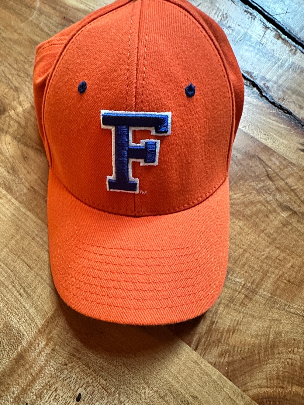 Zephyr Orange Cap with Navy Trim